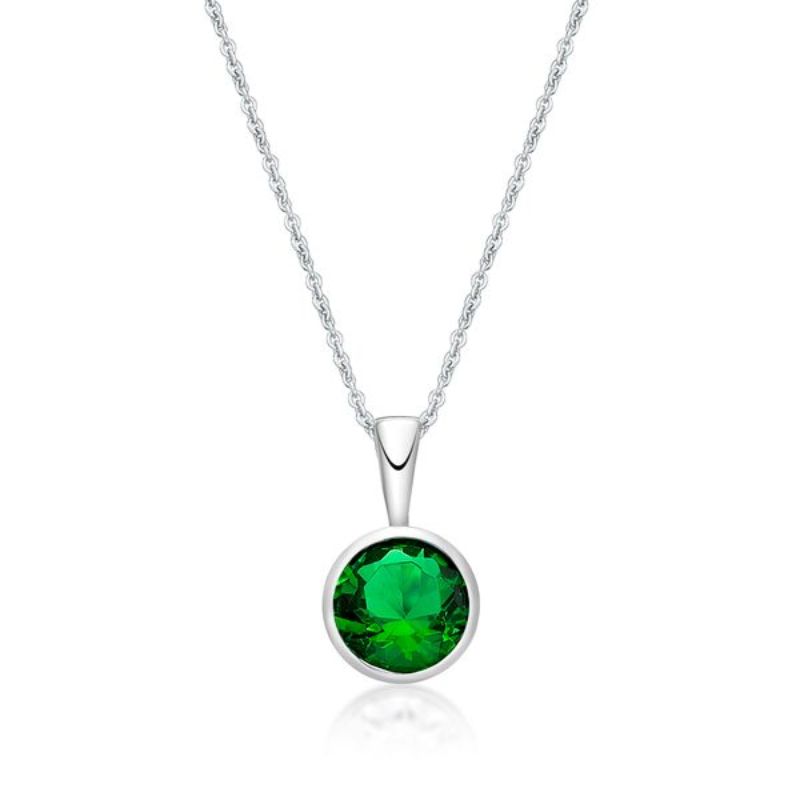 Picture of MAY            , 5mm BEZEL PENDANT with CHAIN